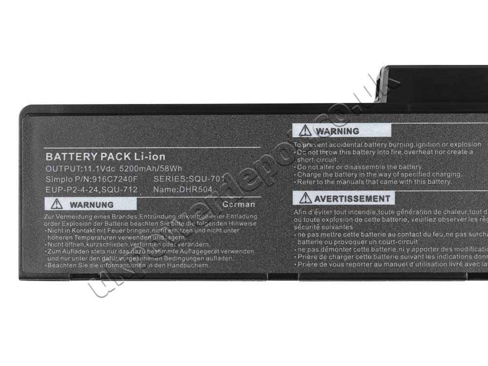 4400mAh 6Cell Packard Bell Ares GM Battery