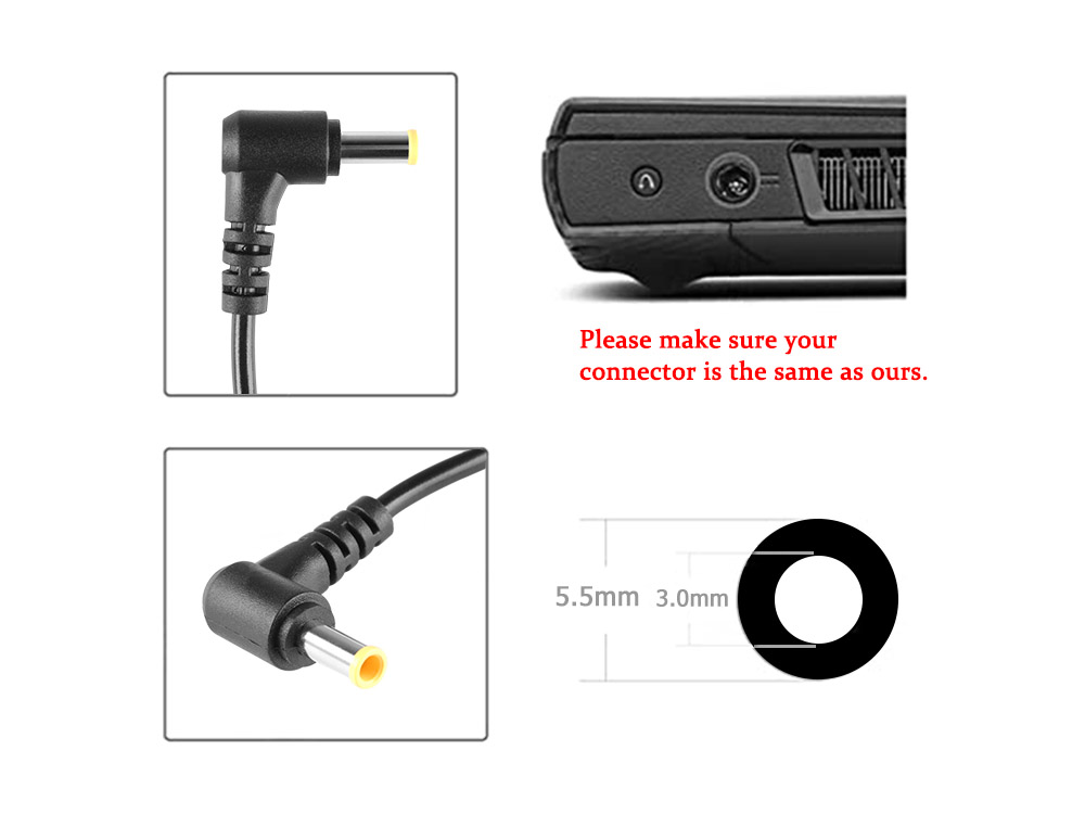 40W Laptop Charger Compatible With AA-PA2N40W With Power Supply