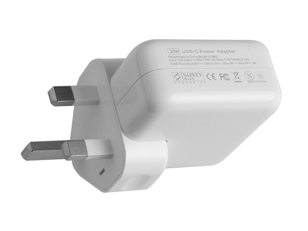 20V 1.5A 30W for Apple MacBook 12 MNYN2N/A Power Adapter Charger