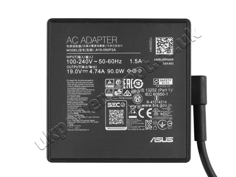 Original 90W Charger Asus K53S/E K53SA K53Sc K53SC AC Adapter + Cable