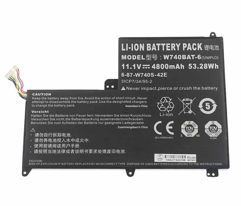 Original Clevo 3ICP7/34/95-2 Battery 53.28Wh 4800mAh