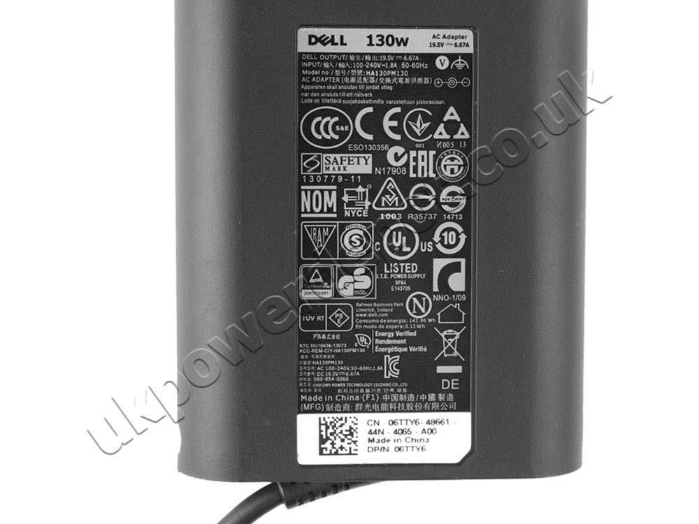 Original 130W Dell Latitude E6540 00881 AC Adapter Charger Power Cord