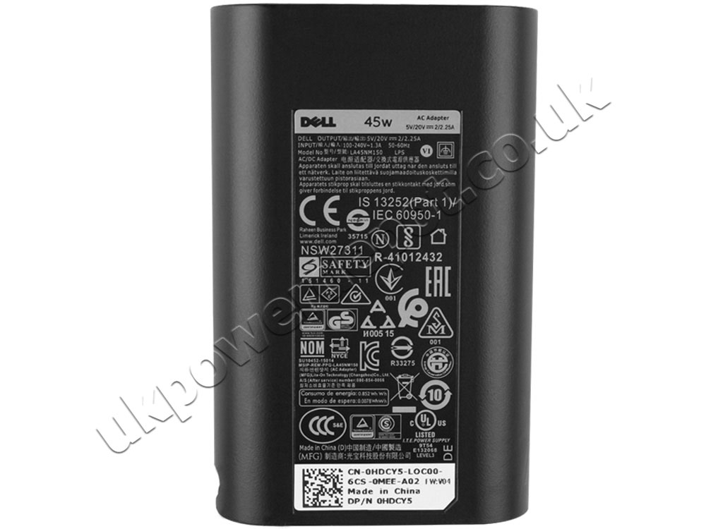 45W USB-C Dell Latitude 5320 AC Adapter Charger