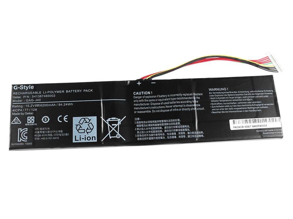 Original Battery Gigabyte Aero 15 OLED WA-7US5130SP 6200mAh 94.24Wh