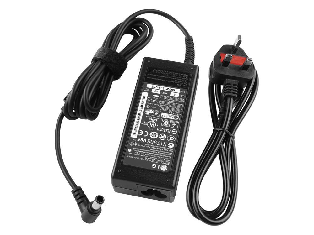 65W LG Monitor-TV 29MT45D-PC 29MT45D-PR AC Adapter Charger