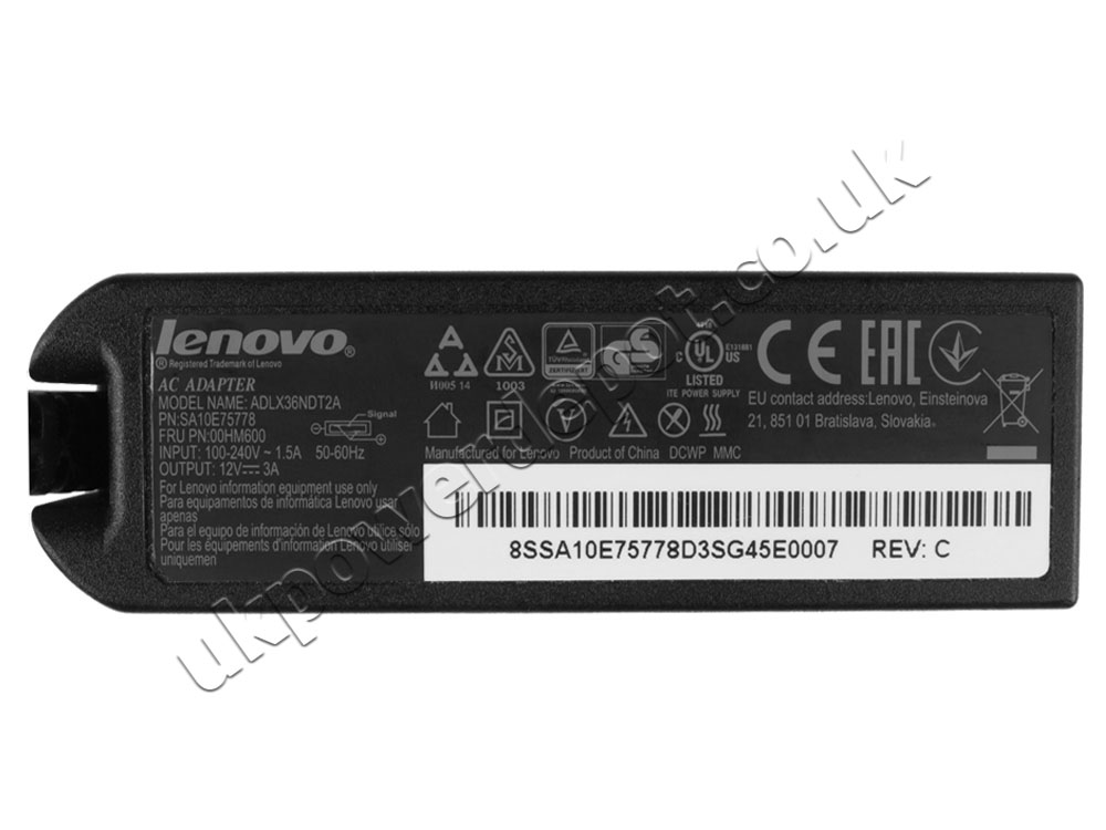 36W Lenovo ThinkPad 10 20C3 Z3795 20C30024US AC Adapter Charger