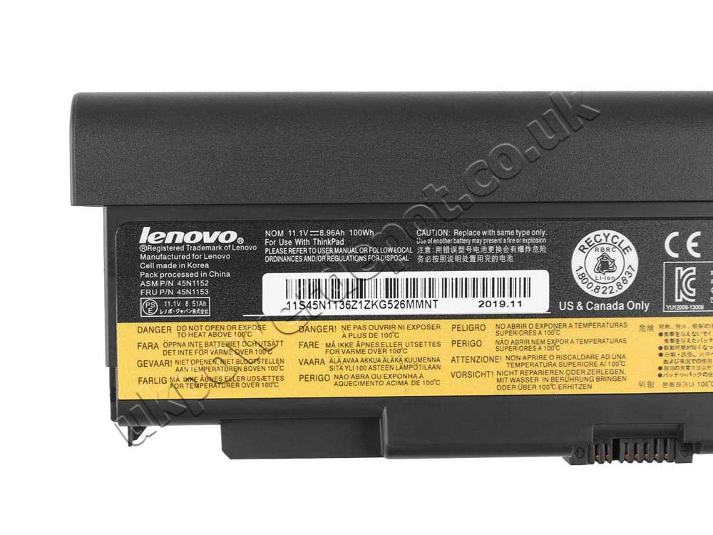 100Wh Lenovo Thinkpad T440P 20AN T440P 20AW L540 20AU Battery