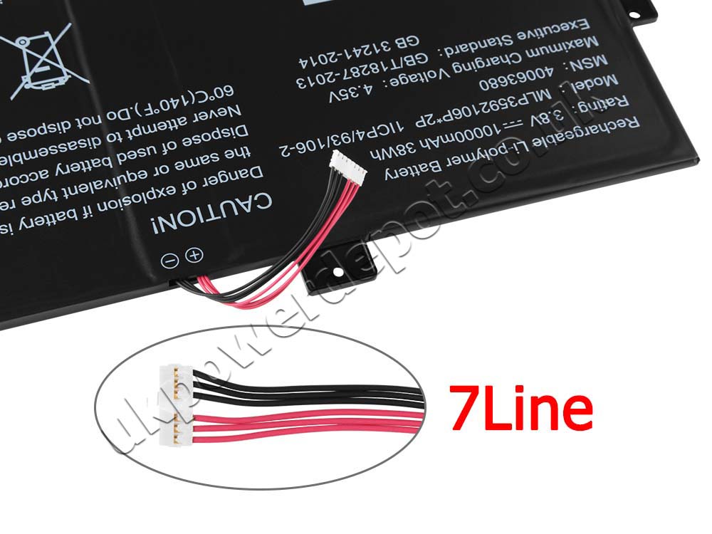 Battery Medion Akoya E2225T 10000mAh 38Wh