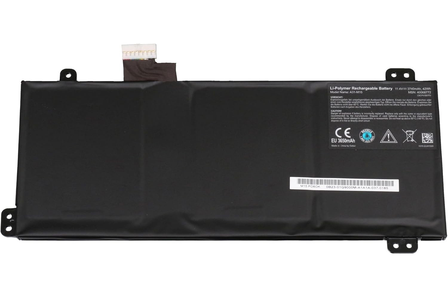 3740mAh 42Wh 3-Cell (Cable 25mm) Medion Akoya E6247 MD 62005 Battery