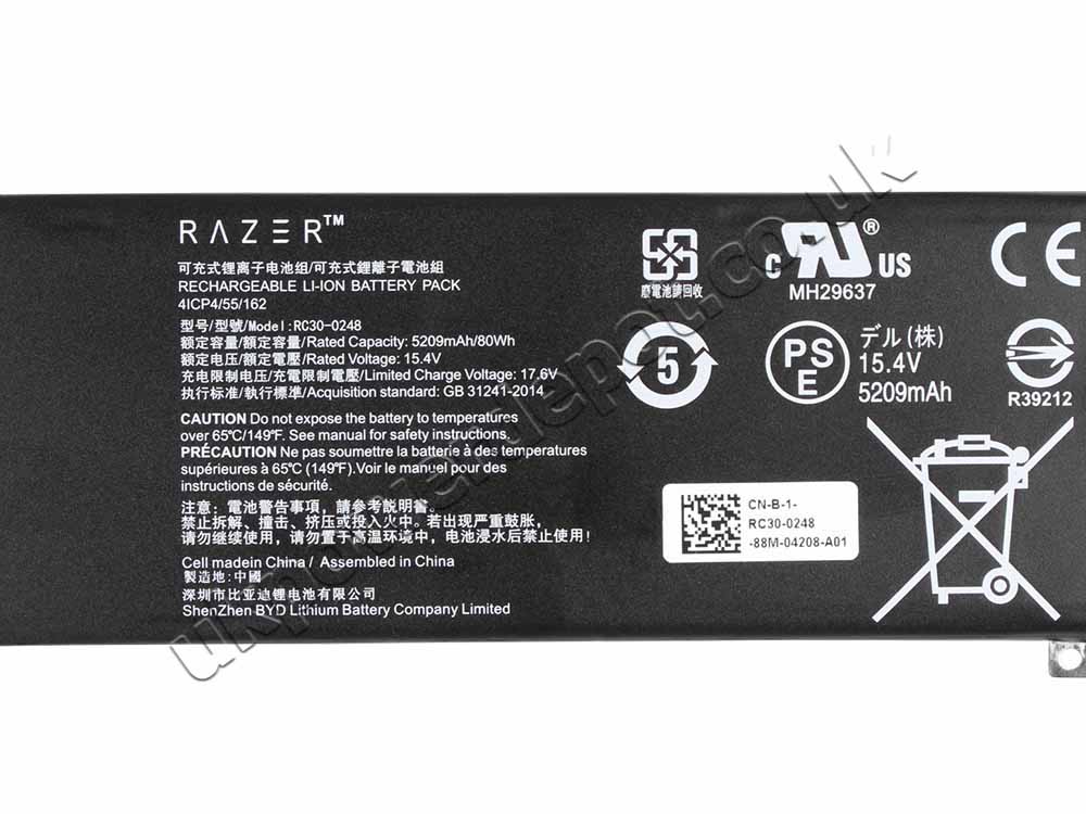 Original Battery Razer Blade 15 RZ09-02886E92-R341 5209mAh 80Wh