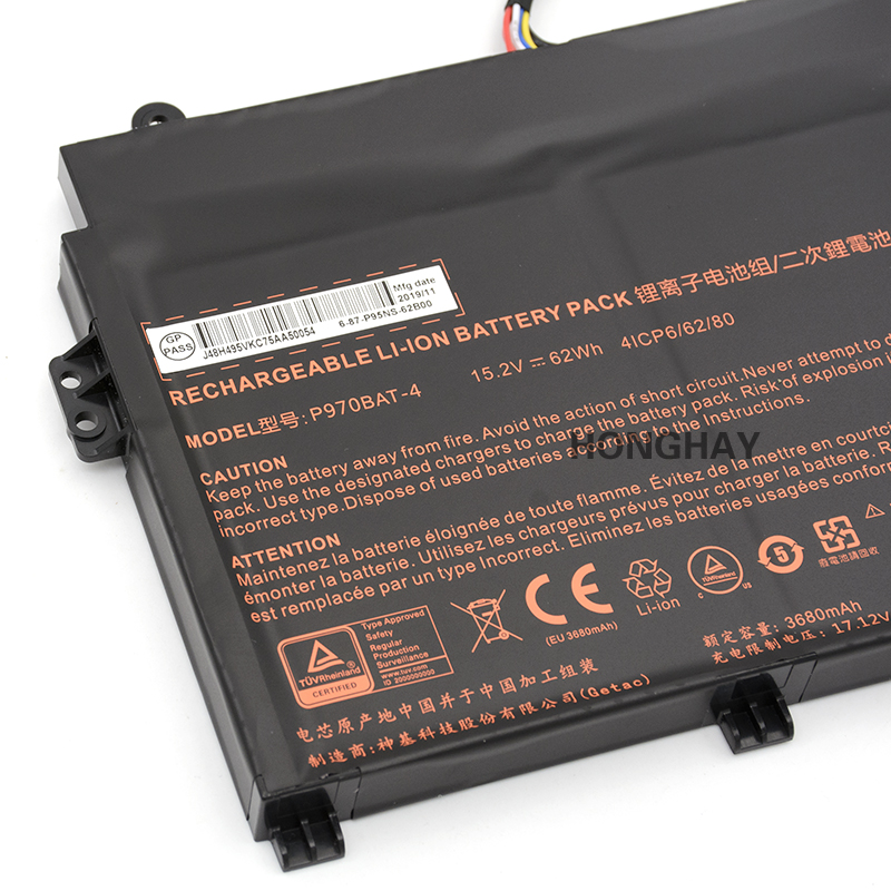 Battery Mifcom SG7(P960EF)(ID 10326) 3680mAh 62Wh - Click Image to Close