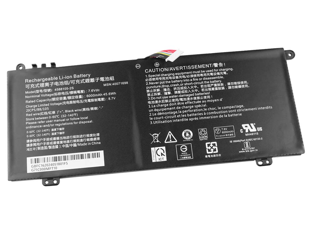 Battery Toshiba Dynabook Satellite Pro C40-G-10Z A1PYS26E114M 6000mAh 45.6Wh