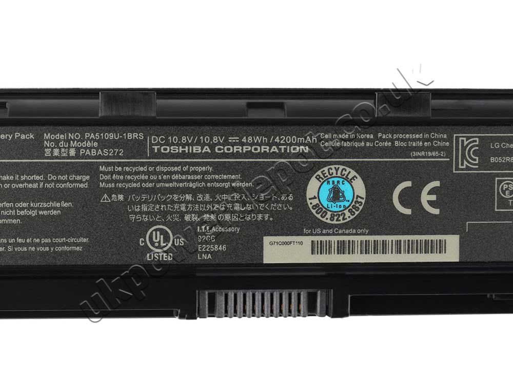 48Wh Toshiba Satellite C75D-B7200 C75D-B7300 Battery