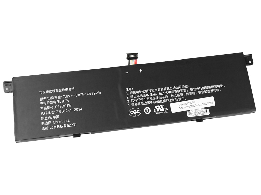 Original Battery Xiaomi 161301-01 161301-07 5107mAh 39Wh